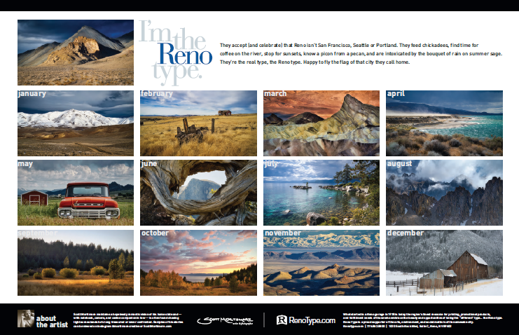 2026 “I’m the Reno type” Wall Calendar